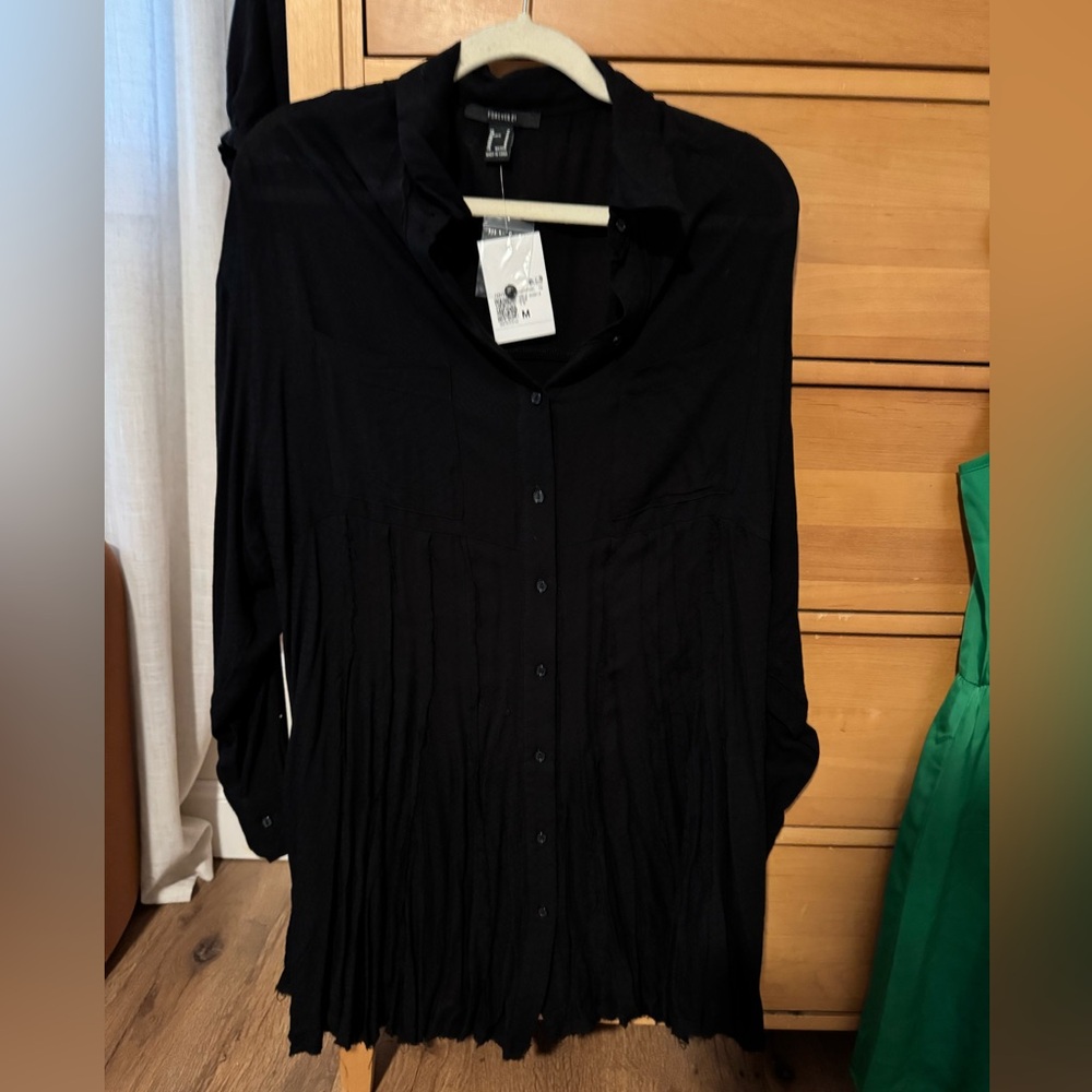 Black Button-Up Women's Dress